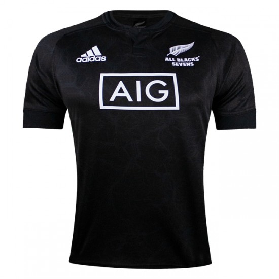 Camisola Neozelandesa Rugby 7S Equipamento Primeiro 2020-2021 Manga Curta